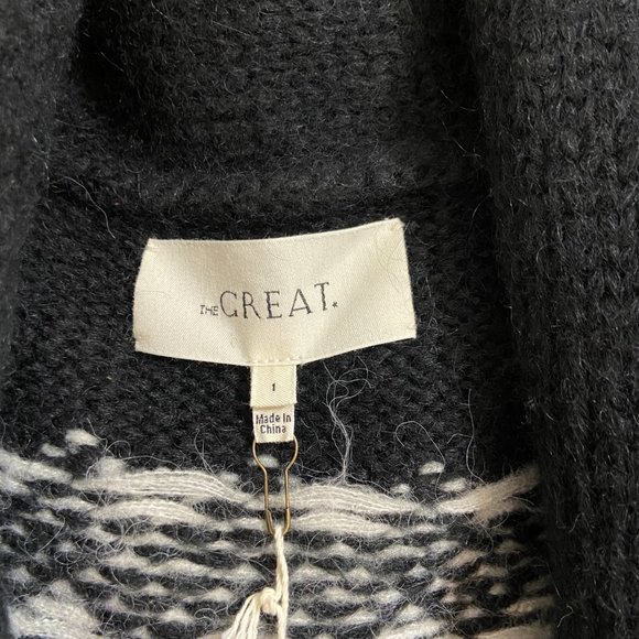 NEW $395 THE GREAT Reindeer Lodge Cardigan Sweater - Picture 7 of 13